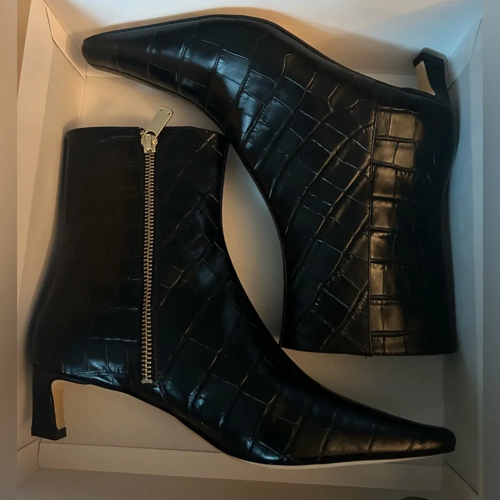 Michael Kors Cosmo Kitten Booties - Black Leather - Picture 3 of 4